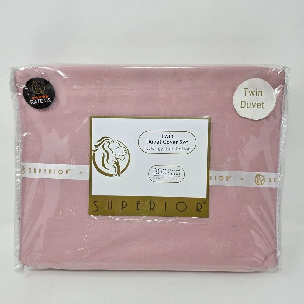 Superior Twin Duvet Cover Set 100% Egyptian Cotton 300TC Lavender 2pc New